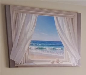 Beach waves canvas