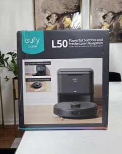 Eufy L50 Robot Vacuum, 60 Day Self-Empty, Laser Navigation, Multi-Floor CleaningThe Eufy L50 Robot Vacuum is a high-tech cleaning solution with advanc