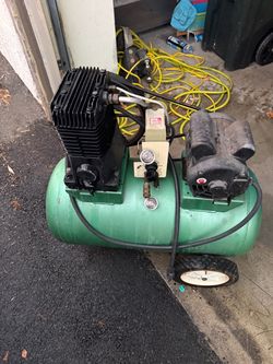 Air compressor with hose