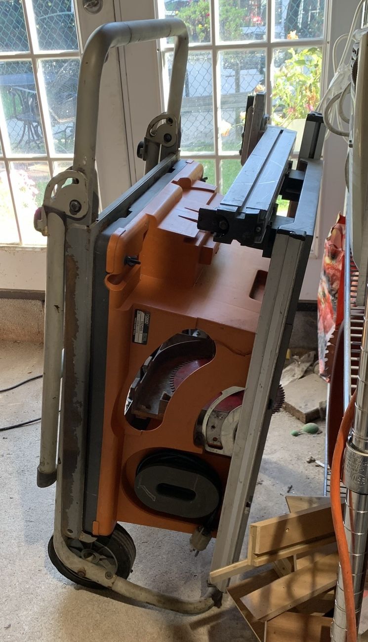 Rigid TS2400-1 Table Saw and Rockler Tablesaw CrossCut Sled