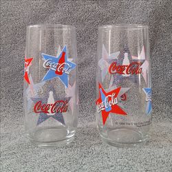 Vintage Coca-Cola 16 oz drinking glasses from 1999