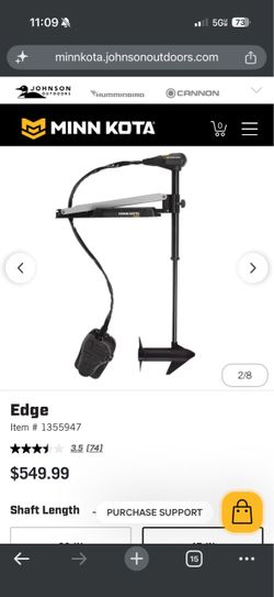 BRAND NEW Minn Kota Edge 45 Trolling Motor w/ Foot Pedal