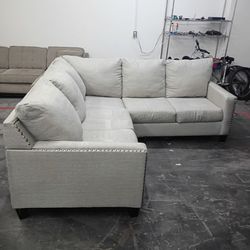 Light gray sectional couch