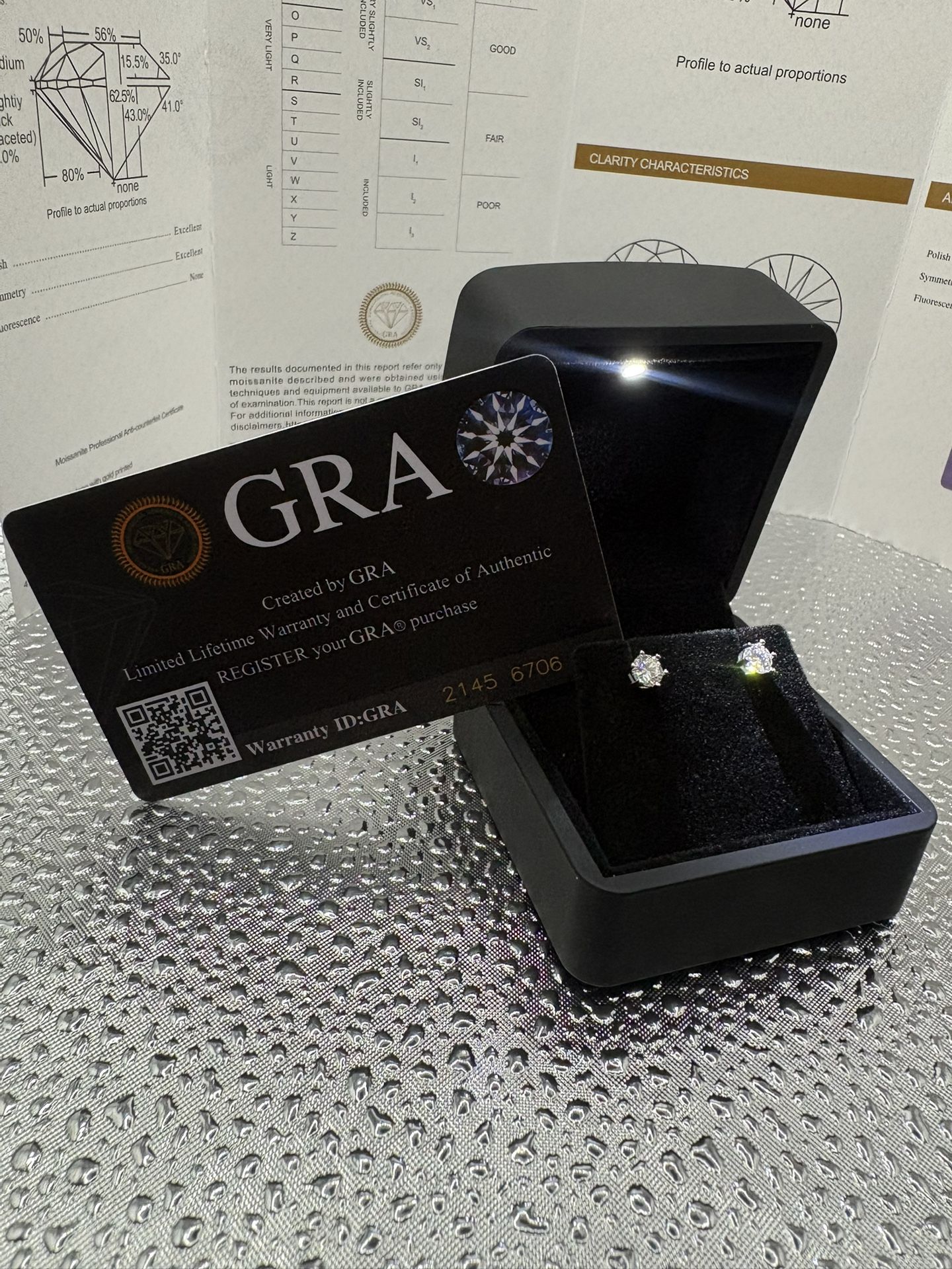 Diamond/ Moissanite Stud Earrings, 925 Silver Plated