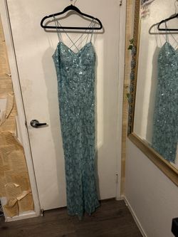 Light Teal Prom Dress