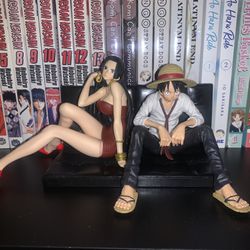 One Piece, Monkey D. Luffy & Boa Hancock Sitting Figures (NO BOXES)
