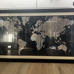 World Map Framed Wall Art