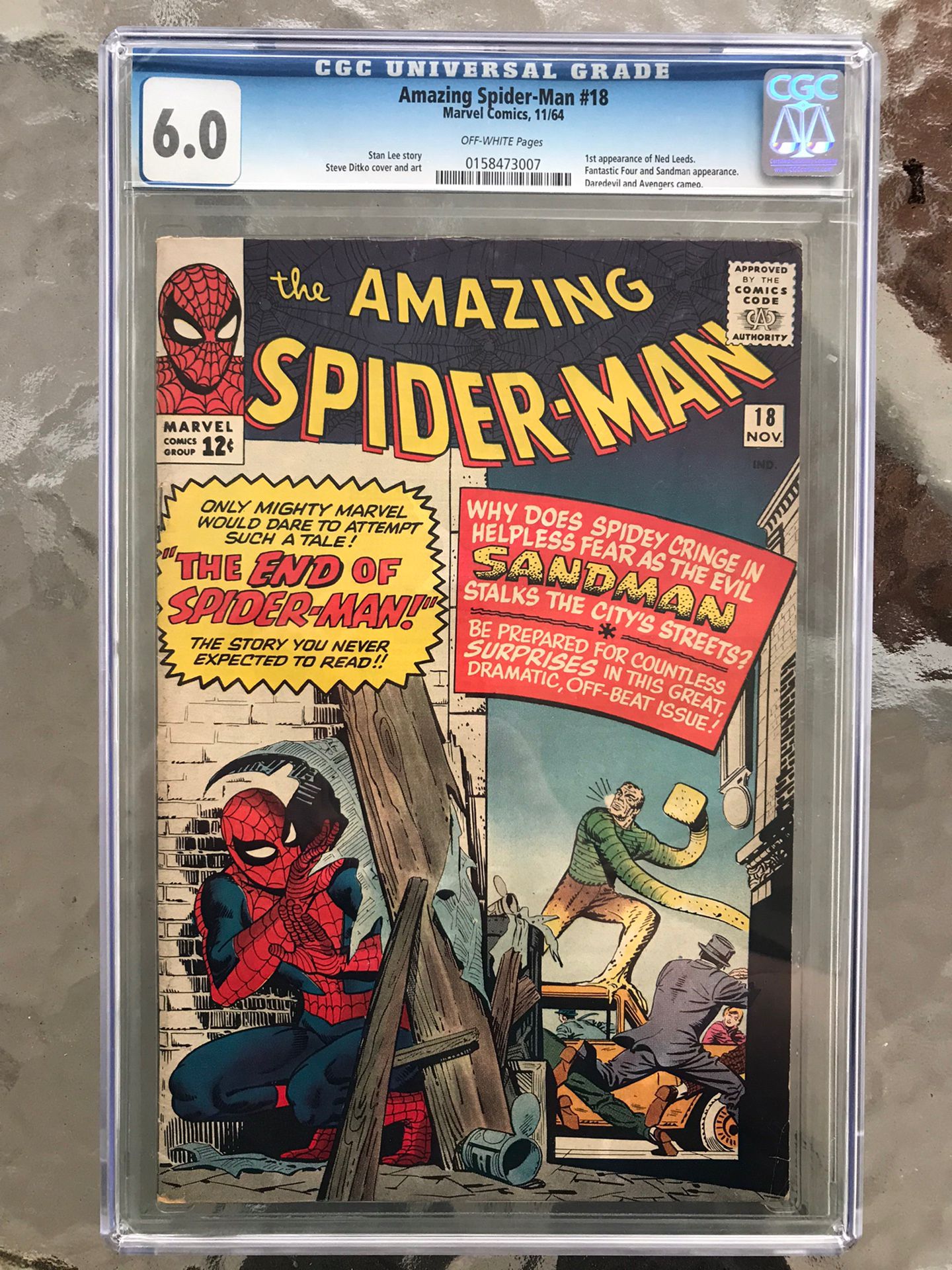 Amazing Spider-Man #18 (1964) CGC 6.0 — 1st Ned Leeds Appearance; FF & Avengers