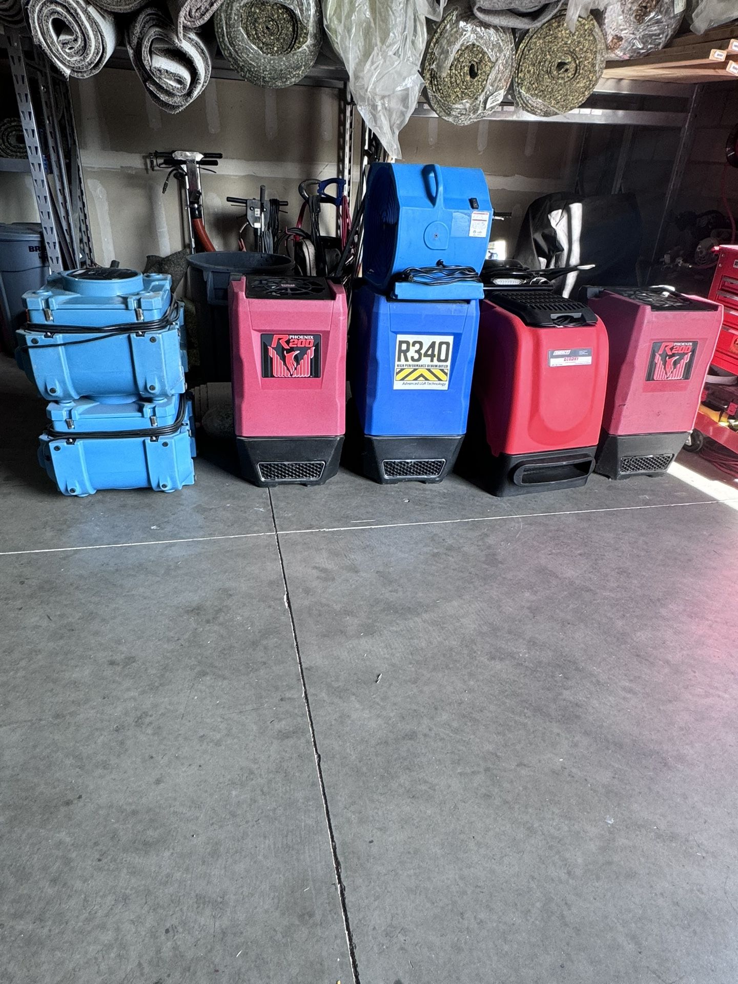 Phoenix Dehumidifier And Air Scrubbers, Fans