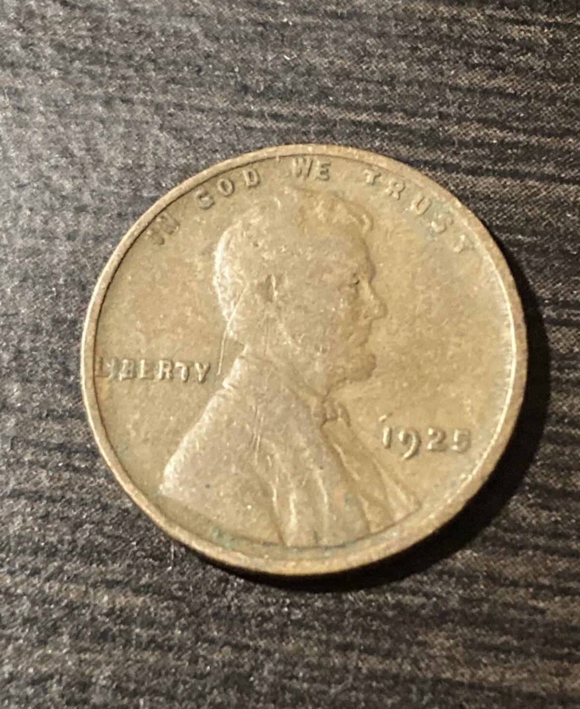 1925 Wheat Penny Wrong Weight Mint Error