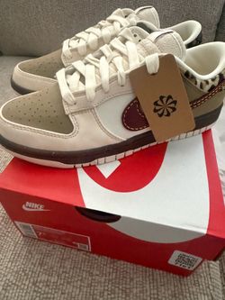 Nike Dunk Low Retro "Khaki/Team Red"
