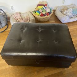 Leather Ottoman