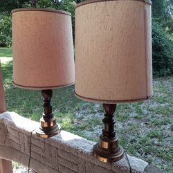 Table Lamps (Pair).  Vintage 