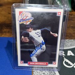 Don Drysdale Auto Card