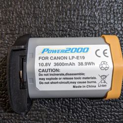 Power2000 Canon LP-E19 Battery for Canon EOS R3, EOS-1D Mark III, EOS-1D Mark IV, EOS-1Ds Mark III, EOS-1D X, EOS-1D X Mark II, EOS-1D X Mark III
