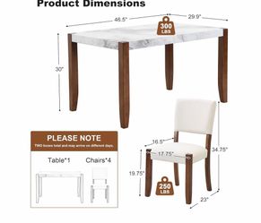 Comedor tipo mármol para 4 personas