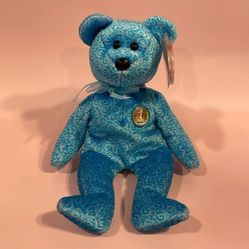 2001 Vintage Ty Original Beanie Baby Classy The Peoples Choice Blue Bear NWT EC