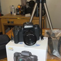 Saneen Digital Camera 4k ultra HD with 50 inch tripod camera mounts and WANBY camera strap