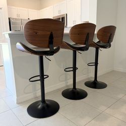 Brand New! 🔥 Mid Century Modern — Adjustable Height Bar & Counter Chairs — Swivel Stools!