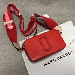 Marc Jacobs Snapshot Crossbody Bag Sandcastle Red Multi