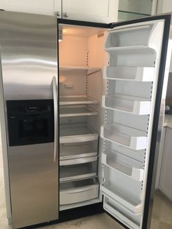 counter depth side by side refrigerator 33 inches wide