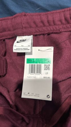 New Men Nike Burgundy SweatPants