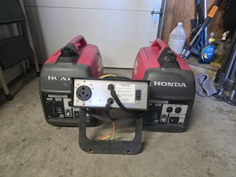 Pair Of Honda Eu2000i Inverter Generators