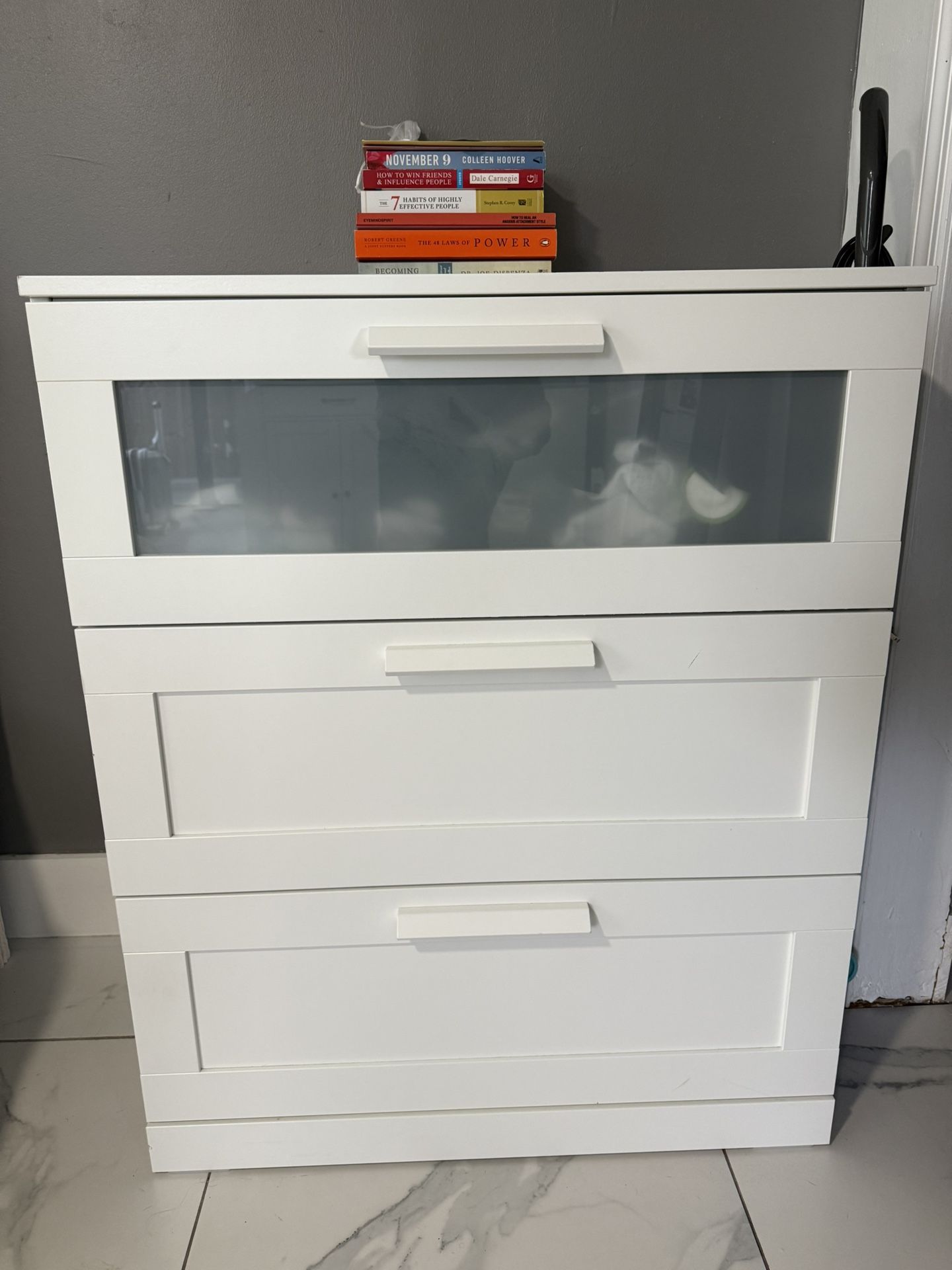 3-drawer dresser, white