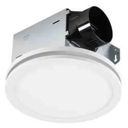 Utilitech Ventilation fan 1.5-Sone 100-CFM White Decorative Lighted Bathroom Fan #2331T G1
