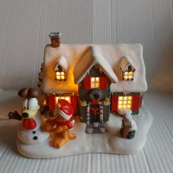 Garfield & Odie 1994 Christmas At Garfield’s Christmas village - Danbury Mint