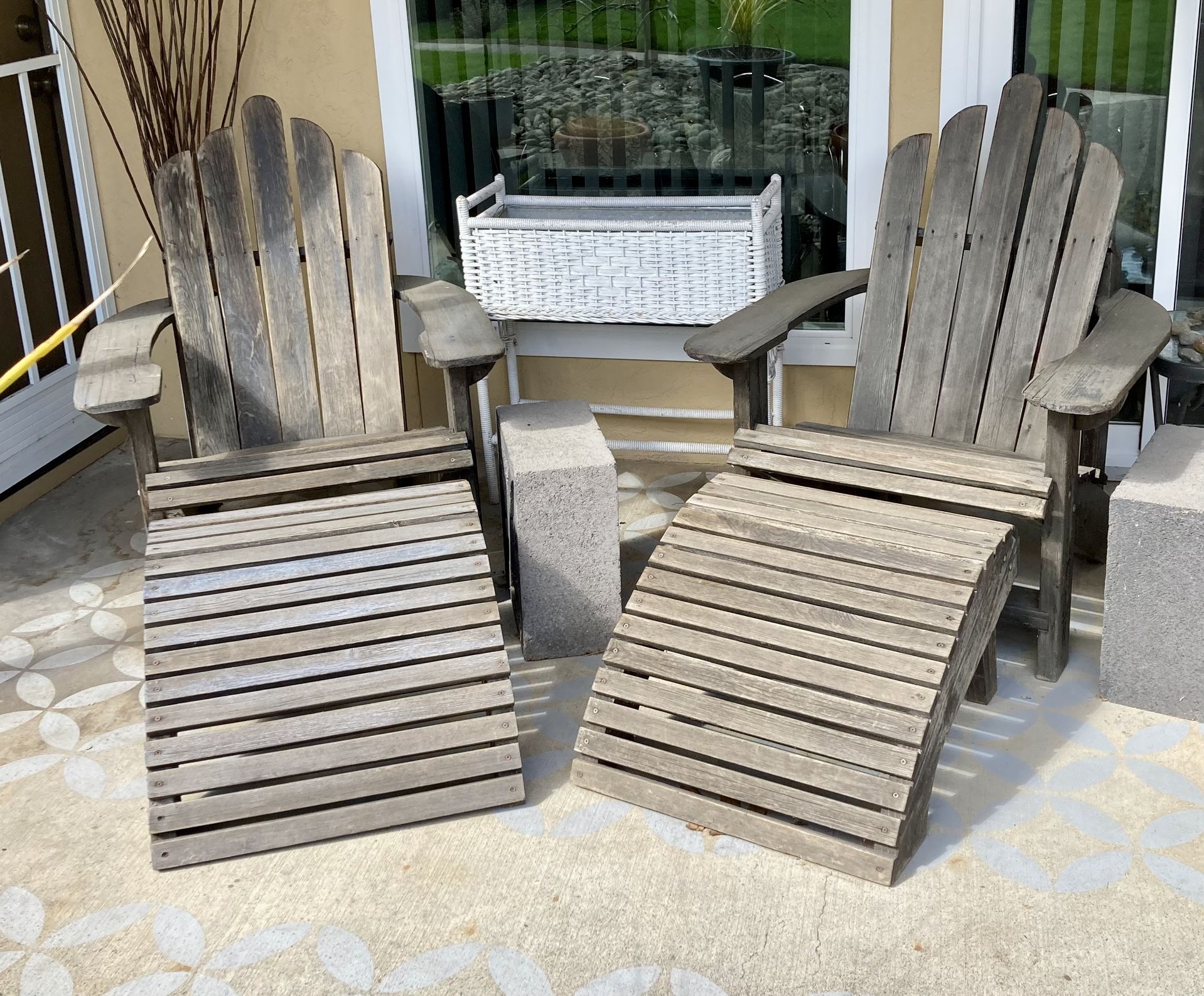 Wooden Adirondack Chairs + Footrests for Sale in Portland, OR OfferUp