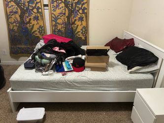 Bed frame & curtains