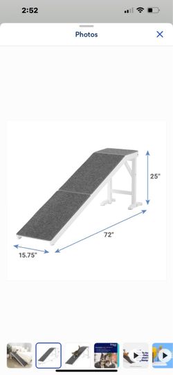 Large Dog Pet Ramp 72 Inch White Wood