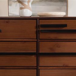 Modern Solid Wood 6-Drawer Dresser – Mid Century Style