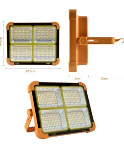 Portable LED Work Solar Light 100W 16500mAh 10000 LM with Stepless Brightness Job Site Battery Rechargeable LED Floor Light for Emergency Worklight
