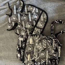 Raiders Baby Diaper Bag And Bib