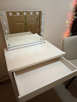 White Vanity Mirror