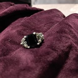 Black Onyx Marcasite Ring