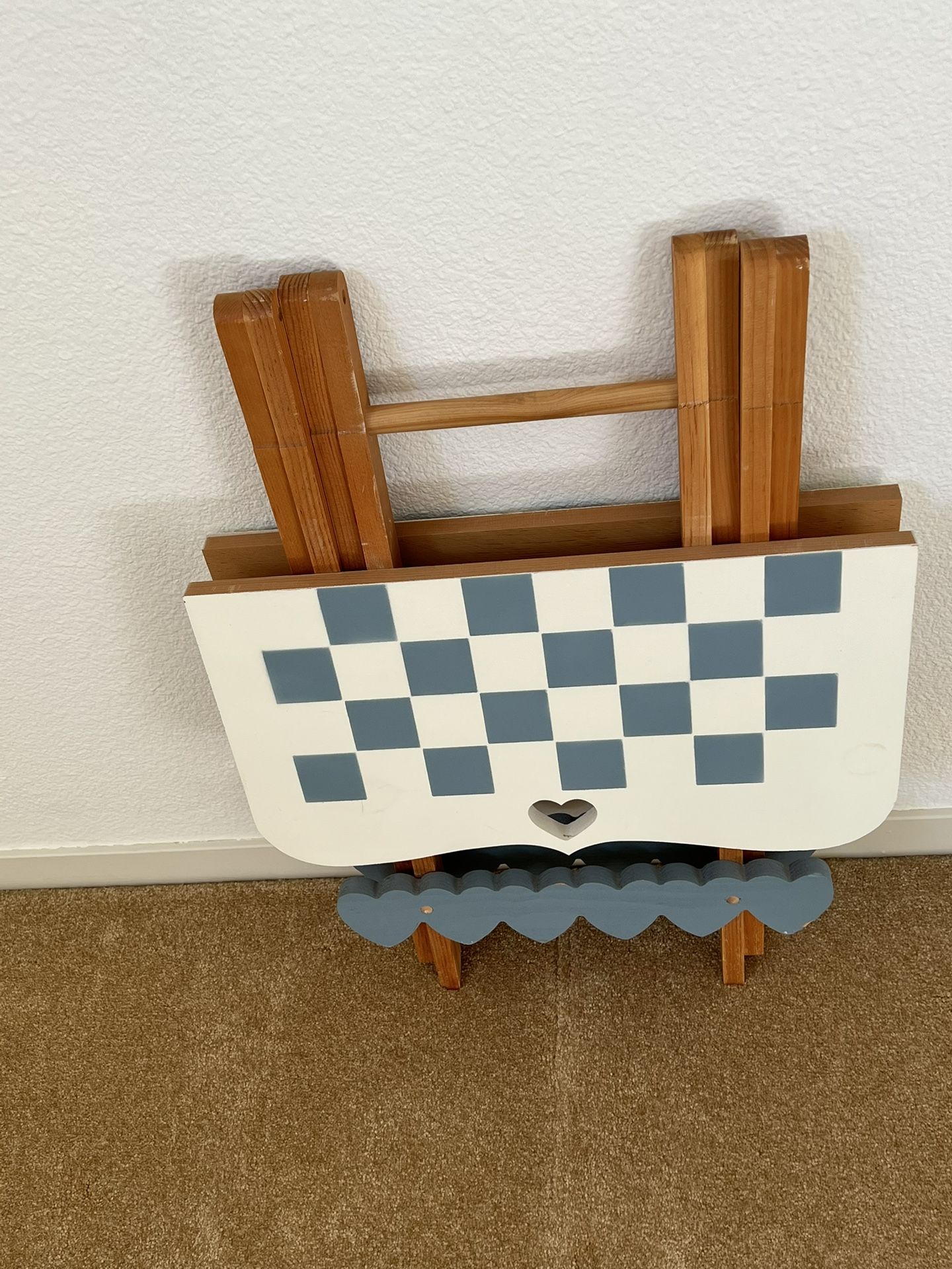 Cute Checkers Board with Heart-Shaped Pieces (could be used as a chess board)