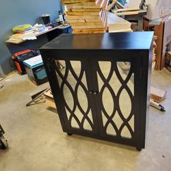 Black Cabinet With Mirror Doors