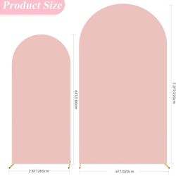 Spandex Fitted Wedding Arch Covers (2.2m, 1.8m) 2-Sided, Round Top, Set of 2 covers (ONLY COVERS)