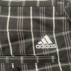 NWT adidas Men’s Size 32 11” Stretch Active Golf Walk Plaid Shorts 