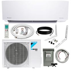 Daikin 18,000 Btu 21 SEER2 Oterra Series Ductless Mini-Split Wall Mount Heat Pump Air Conditioner - R32 w/Installation Kit, 1/2 Whip, 30A Disconnect a