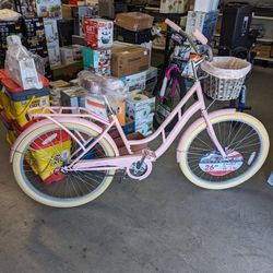 BCA 26 in. Charleston Adult Female Cruiser Bike, Pink