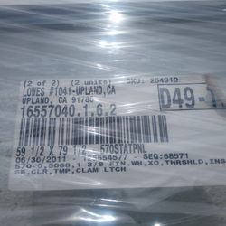 Sliding Door  59 1/2"  x 79 1/2"