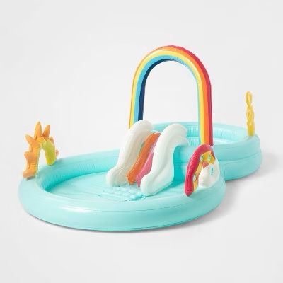 Rainbow water slide pool