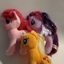 3 My Little Pony Plush: 6 Inches