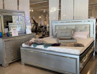 allura silver dresser Allura Silver 5-Drawer Chest