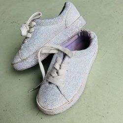 Girls Sparkle White Shoes