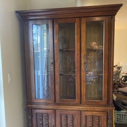 Vintage China Cabinet 77” Tall